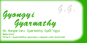 gyongyi gyarmathy business card